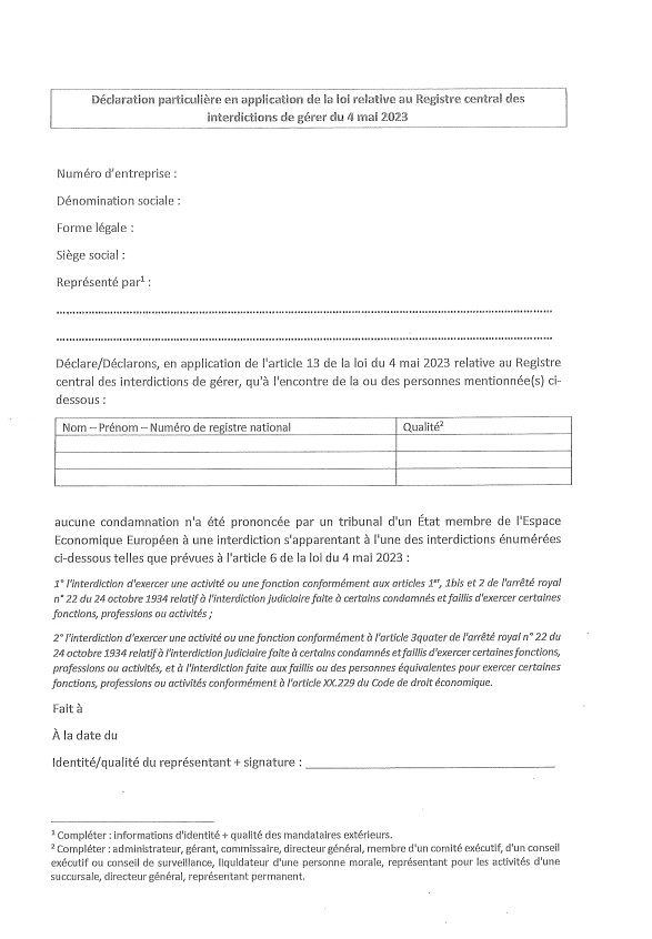 Registre interdiction